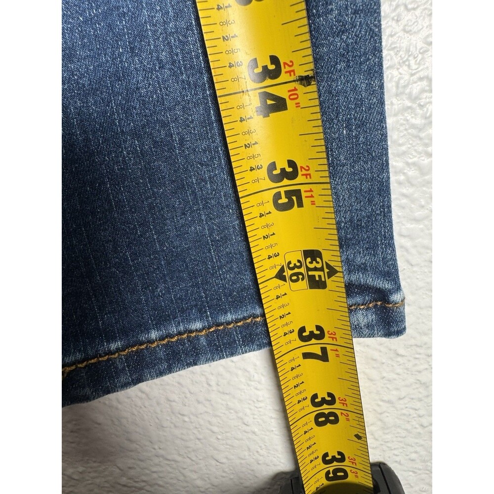 Wax Jean High Rise Denim Skinny Jeans Dark Blue Wash Ripped Distressed Sz 1/25 - Picture 13 of 16